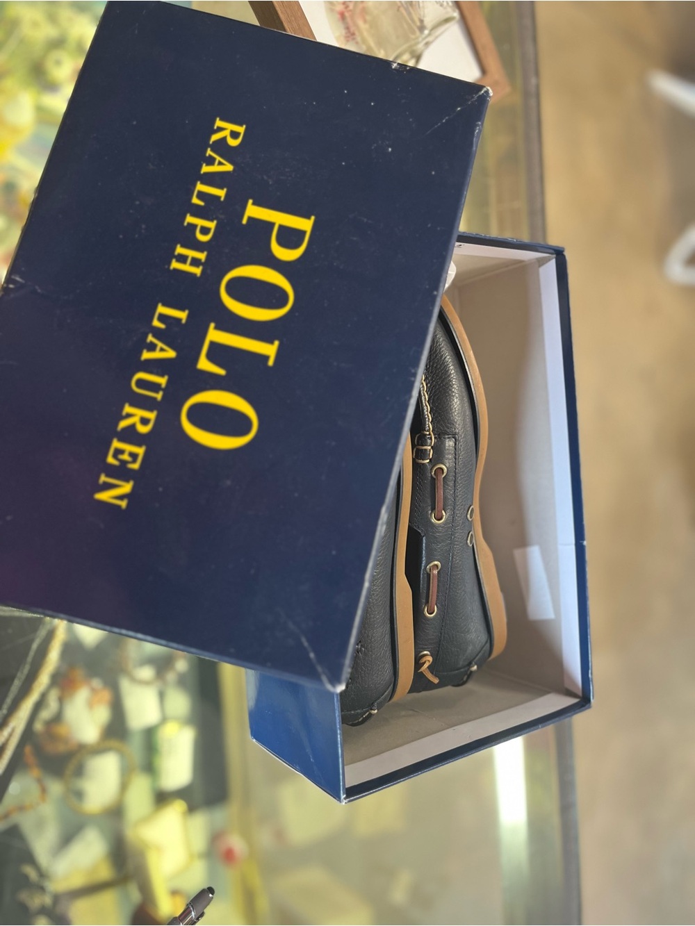 Polo by Ralph Lauren Merton Leather Boat Shoes size:8D